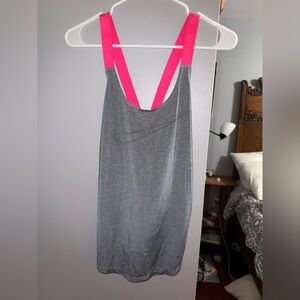 Nike Gray Tank with Pink Straps